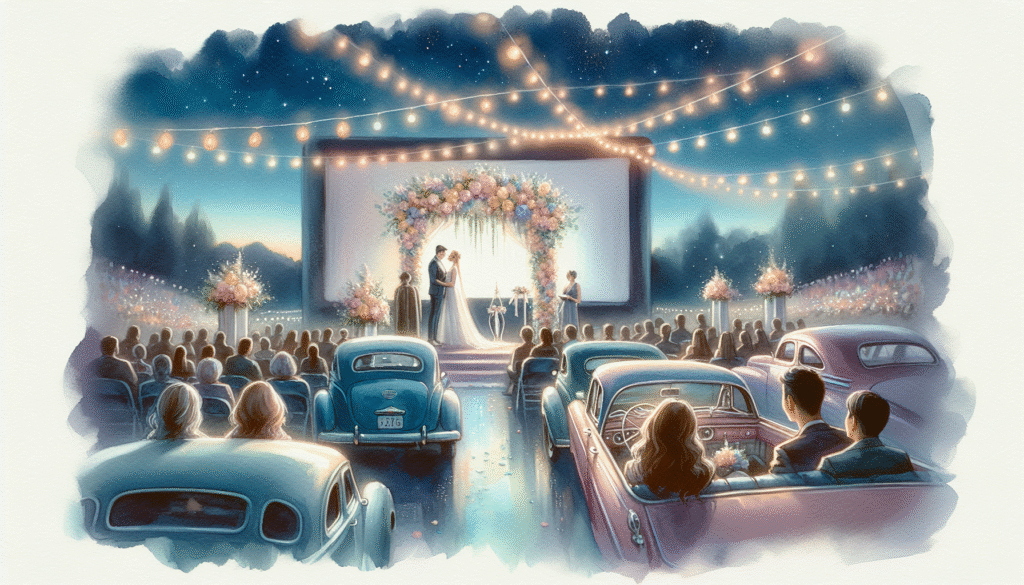 drive in show bruiloft